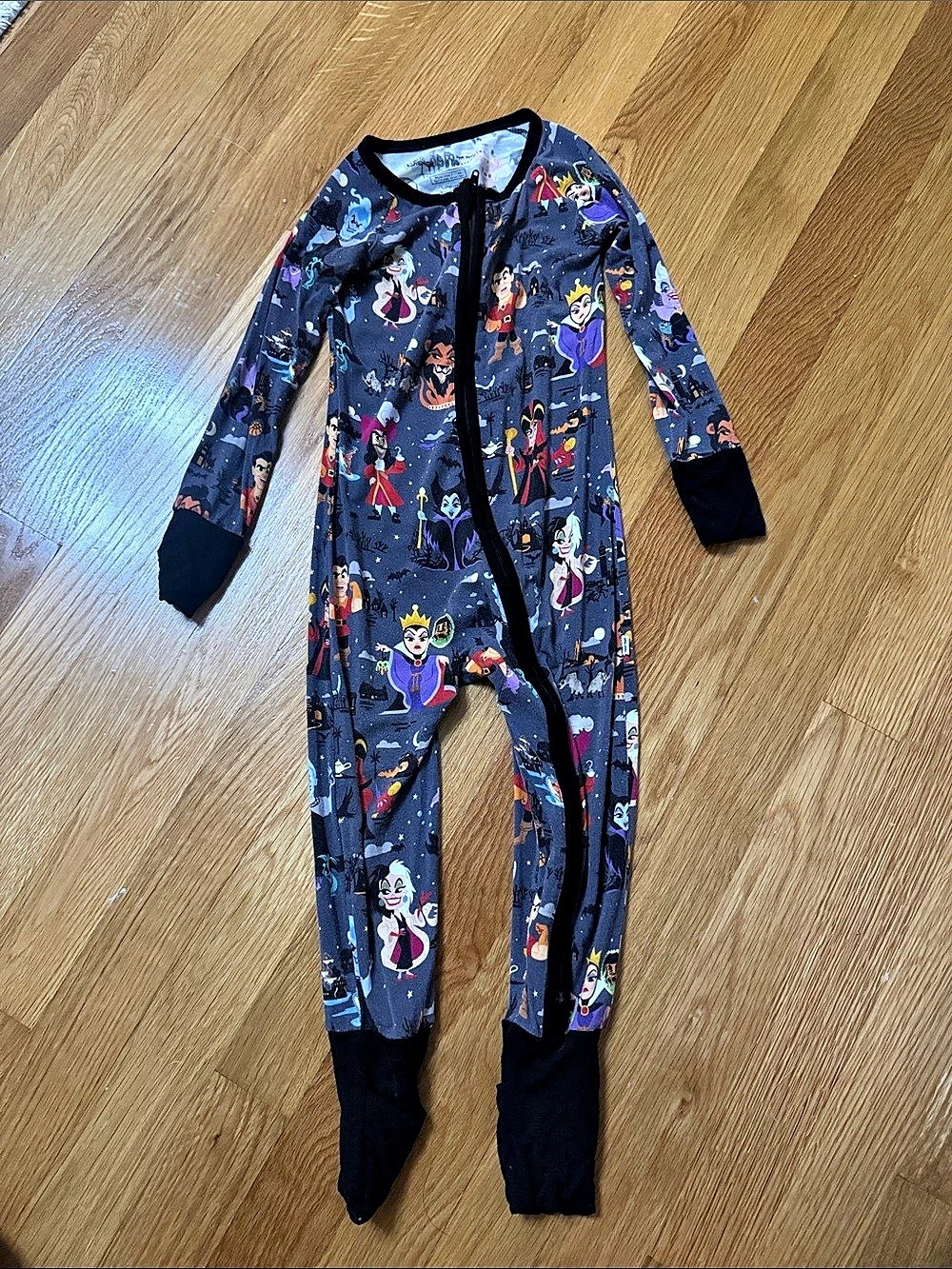 Little Sleepies Bamboo Disney Villains zippy footie pajama